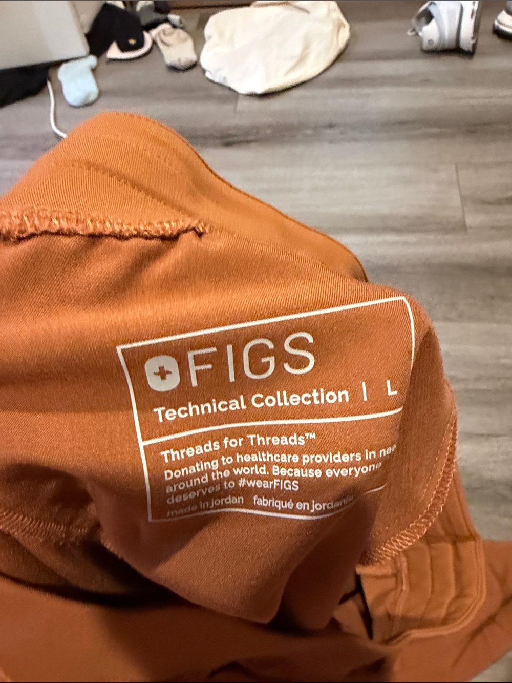 FIGS ZAMORA JOGGER SIZE LARGE CHAI BROWN/ORANGE - Picture 4 of 5
